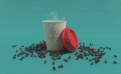 Coffee cup 3D template 3d branding coffee coffee cup design logo mockup render scene vectary