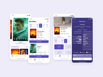 Haydn Kino Mobile App Design cinema app mobile app design movies app ui design ux design