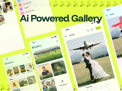 AI Gallery – Your Smart Art Companion 🎨🤖 ai app clean ui design galleryapp graphic design mobile ui ui