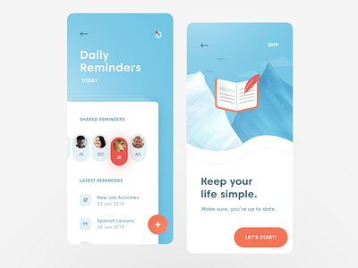 Reminders Mobile App app clean design flat illustration ios mobile reminders ui ux