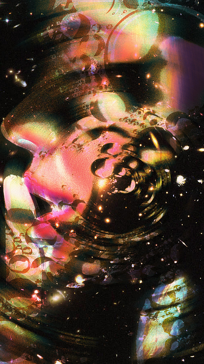 Bubble portrait distortion! decorate galaxy home interior landscape mountains nasa poster scenery science space stars