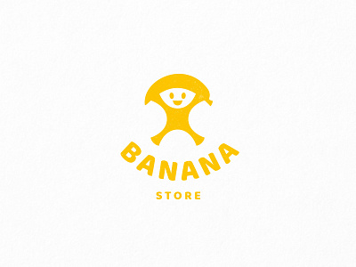 BANANA banana branding cartoon character children design fruit happy icon illustration juice kids logo mascot sign smile store toy vector yellow