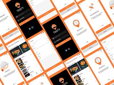 Food delivery app UI design branding design dribbble food app logo taxi app ui uidesign uidesigner