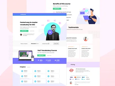 Online Course Landing Page Design e learning landing page landing page design online course online courses website website design