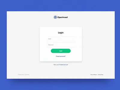 OpenInvest - Institutional Dashboard animation ui ux