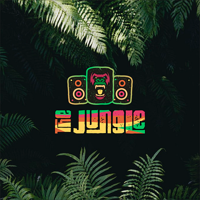 THE JUNGLE LOGO coreldraw design event icon illustrator logo music rave vector