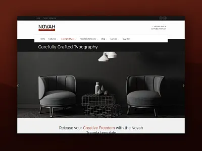 J51 Novah - A Joomla Template css furniture interior interior design joomla joomla designs joomla template joomla templates template theme web design webdesign