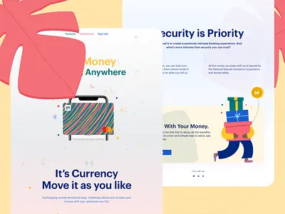 GoMoney Prelaunch Campaign Website app design flat invite logo nigeria ui ux vector web