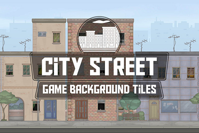 City Street 2D Background Tiles 2d background game game assets gamedev