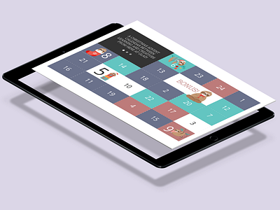 Advent Calendar advent calendar christmas design elearning graphics interaction design ipad mock up ui user experience user interface design ux web design