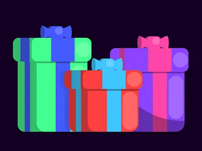 Presents design gift holiday illustration present