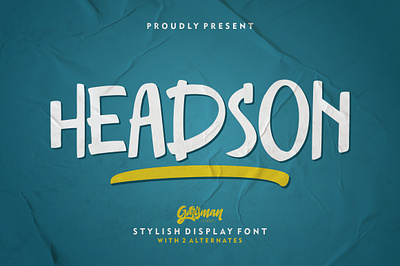 Headson - Stylish Display Font brush fonts font font awesome font design font family fonts free fonts handlettering new fonts typography