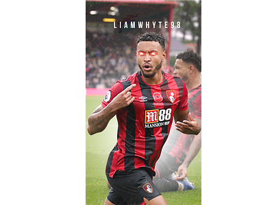 Joshua King - Bournemouth's United Slayer bournemouth bournemouth edit design football football club football design football edit footballer illustration joshua king joshua king edit photoshop poster premier league premier league edit premierleague soccer edit wallpaper