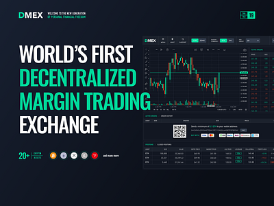 DMEX - Decentralized Margin Trading Exchange blockchain business crypto crypto exchange cryptocurrency dashboard decentralized ethereum exchange exchange platform finance fintech leverage margin stock stockmarket trading trading platform