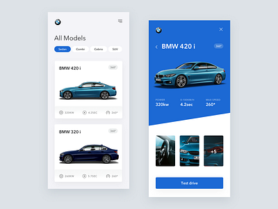 BMW Responsive page 360 view app automotive azure bmw car cards dynamic eshop light theme metalic minimal modern responsive trend white theme