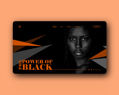 black concept page flat minimal typography ui ux web website