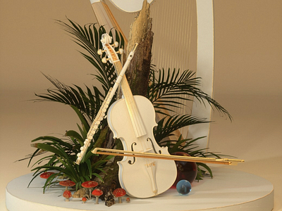 Music in Nature 3d c4d cinema4d octane quixel render