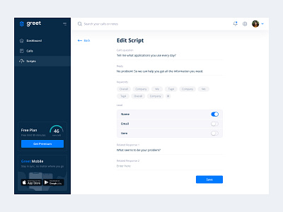 Scripts UI/UX admin design admin page clean design concept concept design figma pixel perfect responsive design scripts page sketch ui ux website design wireframe