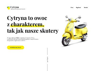 Cytryna desktop design landing page ui web design