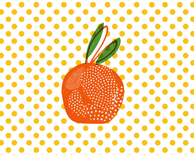 Qtz clementine cuties design digital illustration flat orange pattern polkadot sketches texture vitamin c yellow