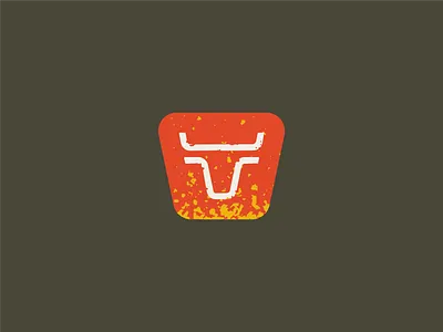 Swingin' Meat BBQ - Concept 2 badge barbecue bbq branding bull distressed fire icon logo mark rough texture vintage