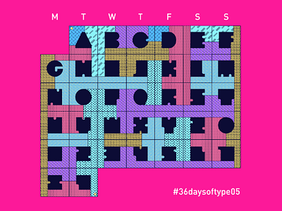 36daysoftype #5 artwork design pattern pattern design typography vector art