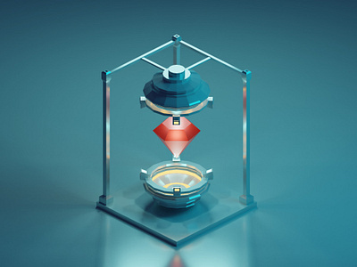 Static Diamond 3d 3d art blender blender3d diamond diorama illustration isometric isometric design isometric illustration jewel jewelry low poly mechanical sci fi scifi technical