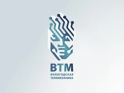 VTM design logo man mechanics of robot face