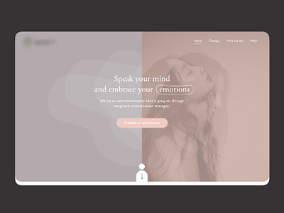 Exploration for mental health company website creative design hero landing page modern typography web design