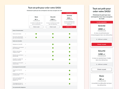 Pricing Page - Captain Contrat ⚖️ captain contrat desktop legal legaltech mobile pack price prices pricing pricing page pricing plan pricing plans pricing table product design product designer table