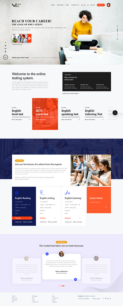 Web Design for IELTS education website ielts internet design landingpage learning website minimal student typogaphy ui uiux ux web web designer webdesign website design website design agency website design companies near me website design company website design templates wireframe