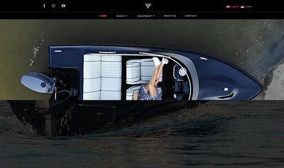 Tiamat-Boats-Site black boat boating boats css html js speed boat ui webdesign wordpress