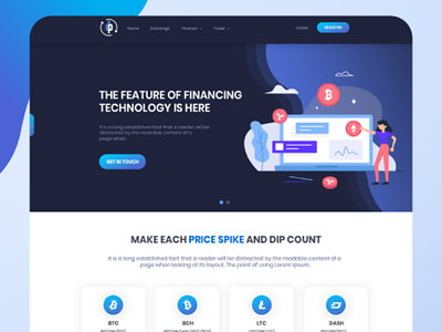 Cryptocurrency Website cryptocurrency website design