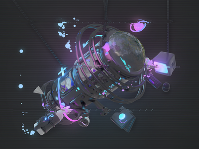 Telescope Glitch 3d aftereffects ar blender comet glitch low poly photoshop planet space spaceship tech telescope tv videogame vr