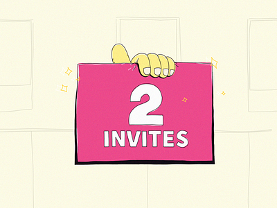 Invite Giveaway 2d calendar character dribbble dribbble invite fingers hand illustration invitation invite invite giveaway invites ticket