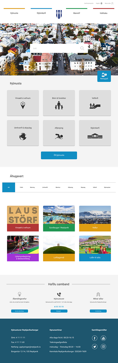 Reykjavik webpage design ui ux web