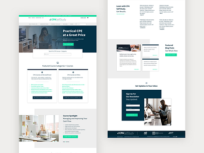CPA Self-Study accounting brand refresh certification classes courses cpa educational online study styleguide website redesign
