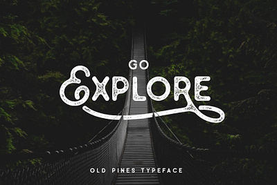 Old Pines Vintage Fonts branding font font design fonts graphic design grunge lettering logo logo design logo font logo fonts logodesign logotype retro font type design typeface typefaces typography used look vintage font