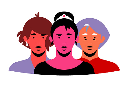 Women face girl illustration portrait women