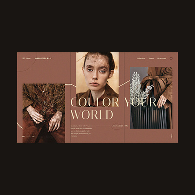 Fashion - Coulor your world creative design fashion landing page modern trendy typography ui uiux web webdesign website