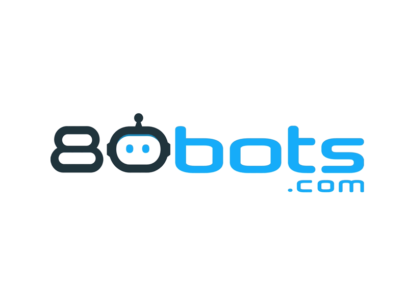 Logo and SVG animation for 80bots animated animation basovdesign blue bot branding icon illustration logo robot svg svg animation typography vector