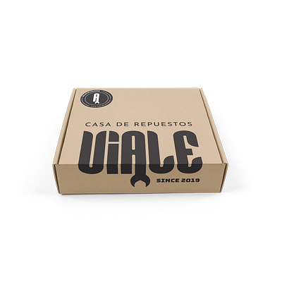 Packaging and logo design for Viale automotive branding ecommerce package design vector venezuela