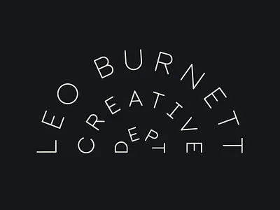 Creative Department Neon creative custom type half circle leo burnett leo burnett creative lockup logo logo lockup neon sign outtakes type type on a path typography