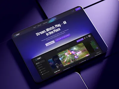 Gaming Website Design I Gamey 3d aniimation branding creative design crypto design inspiration esports fintech app gaming gaming app gaming landing page gaming site mobile app design player product design streaming platform ui ux video web design website