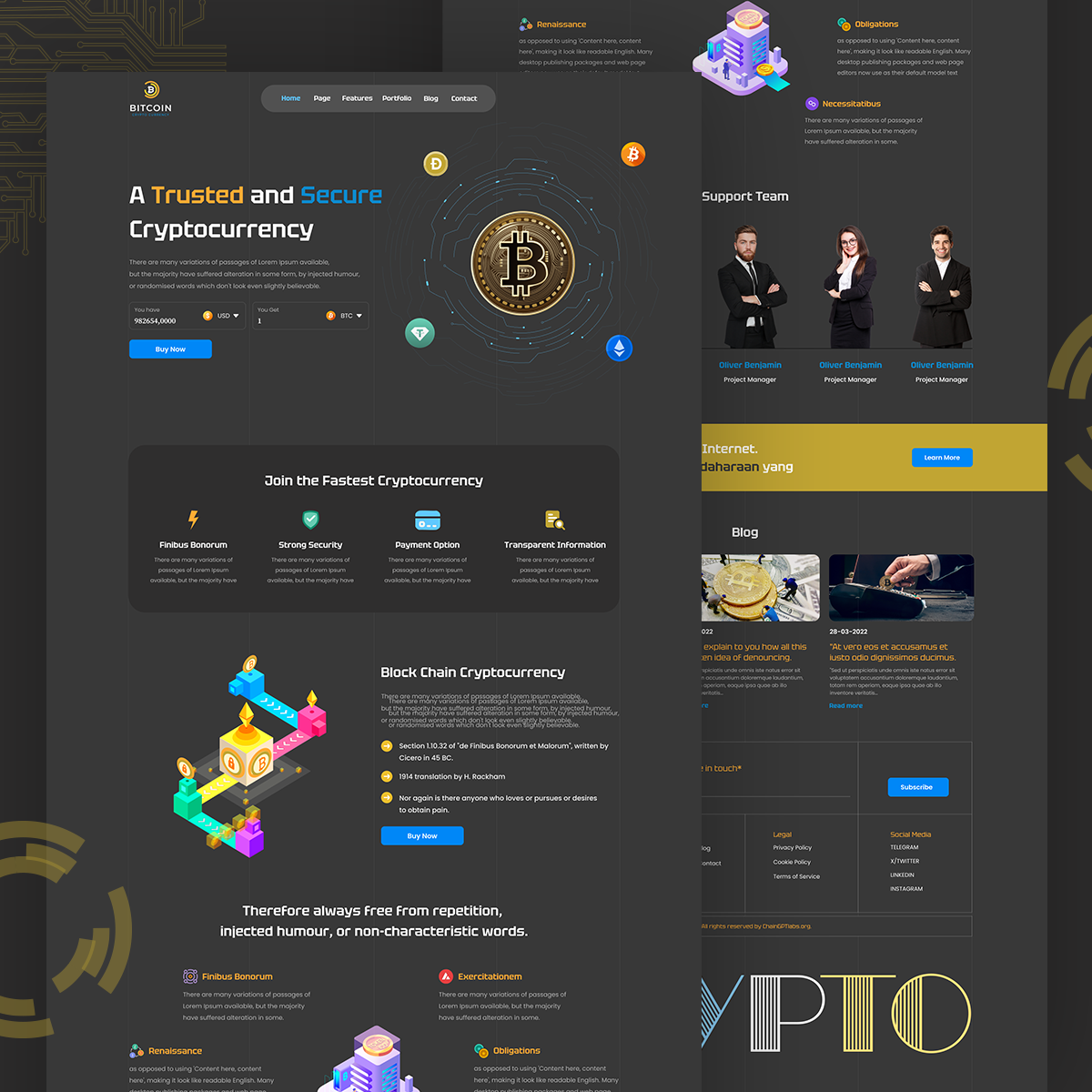 Crypto Website Landing Page crypto landing page crypto website page graphic design landing page ui website landing page website page