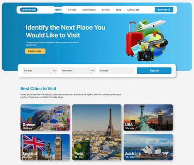 Travel Website Design booking travel travel website ui uidesign