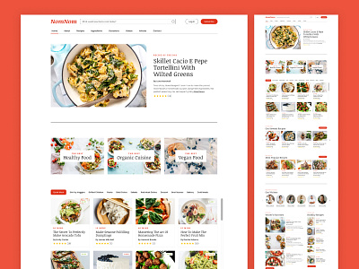 NomNom – Free Figma Website Template For Food Recipe and Blog blog web design blogger blogging figma food blog foog article free figma template free website template magazine web design minimal web design recipe templatesjungle ui design uiux unique web design web design website template