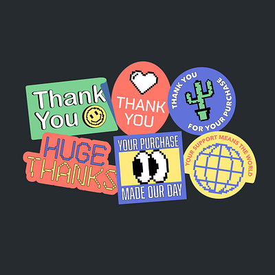 Gratitude Stickers branding design graphic design sticker typography