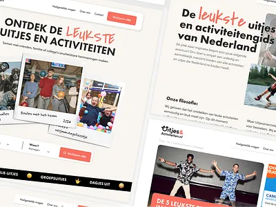 Uitjesenactiviteiten.nl branding fun listing website webdesign