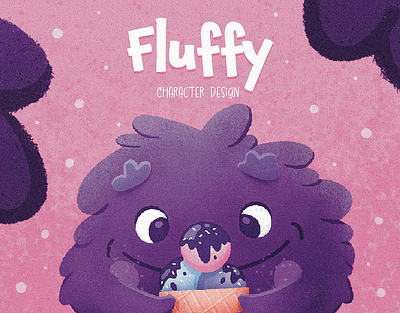 Fluffy- Character Design character characterdesign cute design drawing illustration mascot procreate project sketch